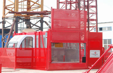 Painted or Hot Dipped Zinc Passenger Hoist SC100 / 100 With Cage Size 3 * 1.3 * 2.5m
